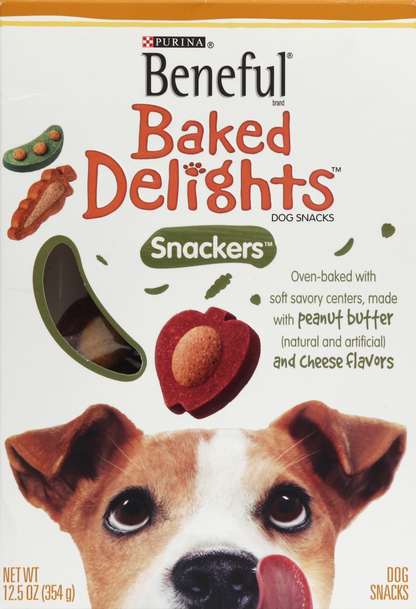 slide 5 of 6, Beneful Baked Delights Snackers Dog Snacks With Peanut Butter Cheese Flavors, 12.5 oz