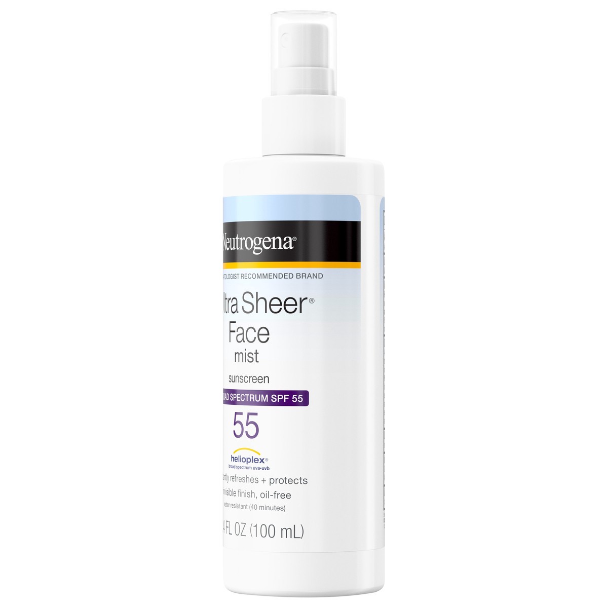 slide 2 of 11, Neutrogena Ultra Sheer Face Mist Sunscreen Broad Spectrum SPF 55, 3.4 Oz, 3.4 oz