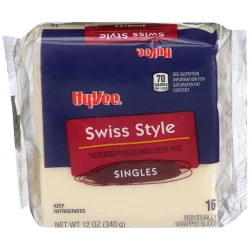 Hy-vee Swiss Style Pasteurized Process Cheese Food Singles