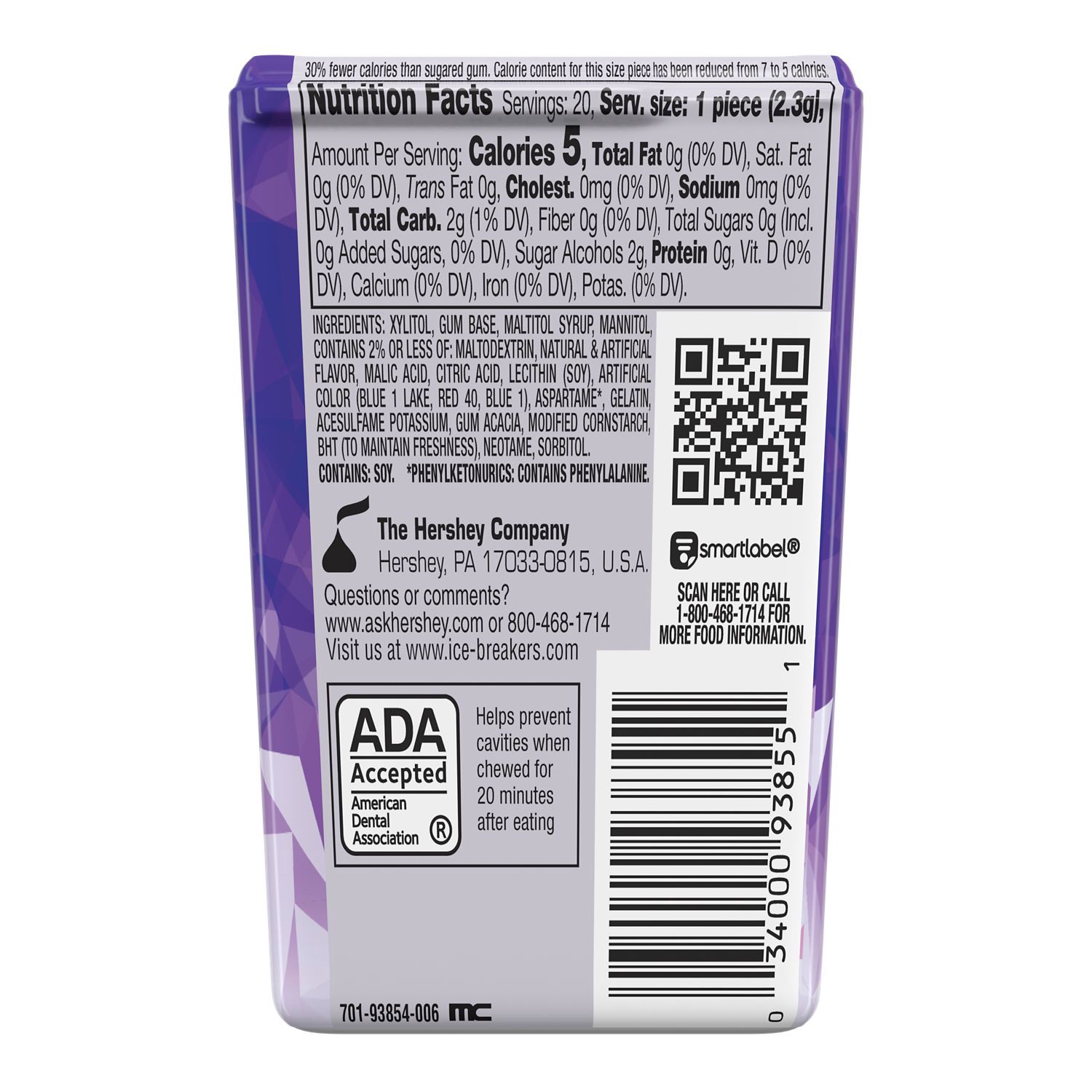 slide 2 of 3, Ice Breakers ICE CUBES Artic Grape Sugar Free Chewing Gum, Made with Xylitol, 1.62 oz, Thin Pack, 1.62 oz