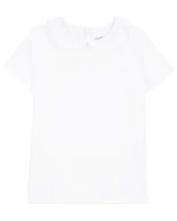 Oshkosh Toddler Scalloped Collar Short-Sleeve Top - White - 5T