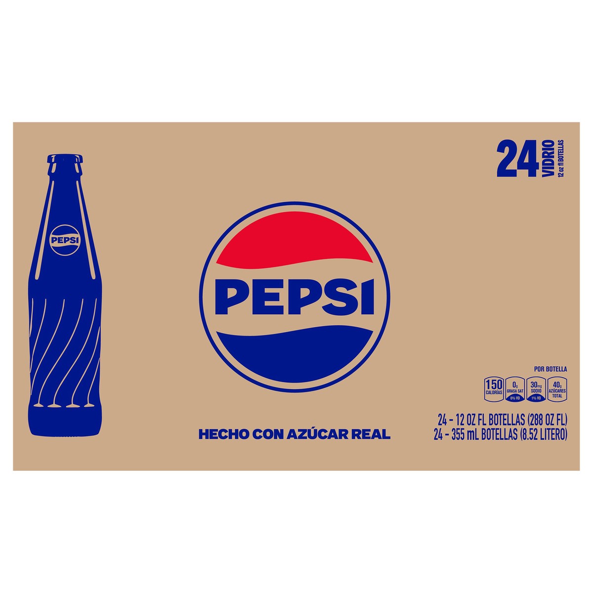 slide 1 of 10, Pepsi Real Sugar Soda Cola - 24 ct, 24 ct