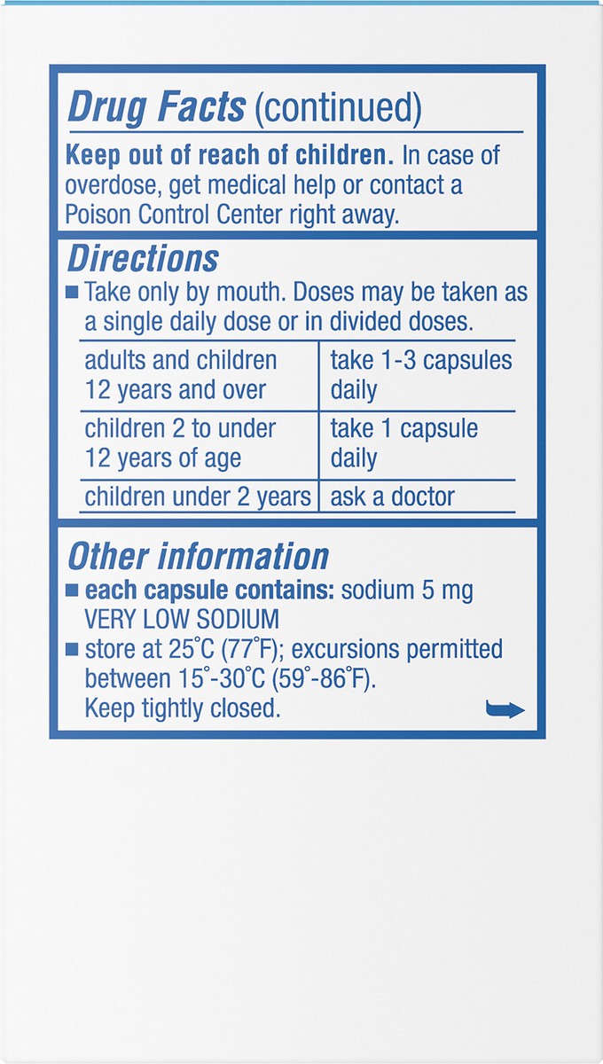 slide 7 of 7, Colace Regular Strength Stool Softener, Docusate Sodium, 100 mg Capsules, 100 ct