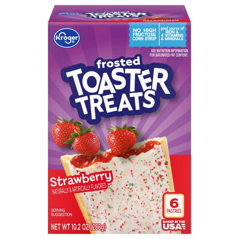 slide 1 of 1, Kroger® Toaster Treats Strawberry, 6 ct