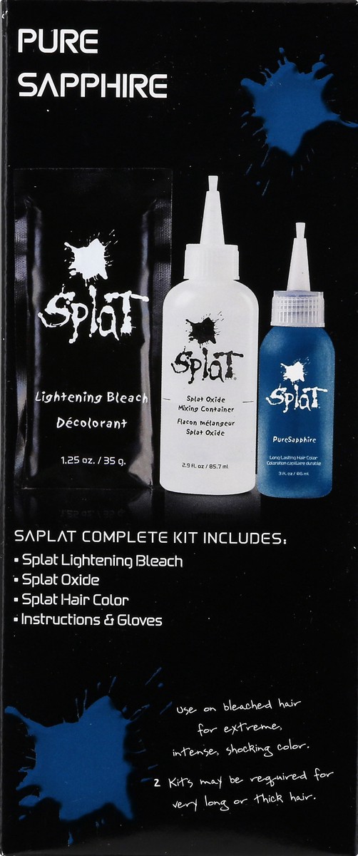 slide 7 of 12, Splat Rebellious Colors Hair Color Complete Kit Puresapphire, 6 oz