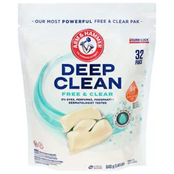 ARM & HAMMER Deep Clean Concentrated Free & Clear Laundry Detergent 32 Each