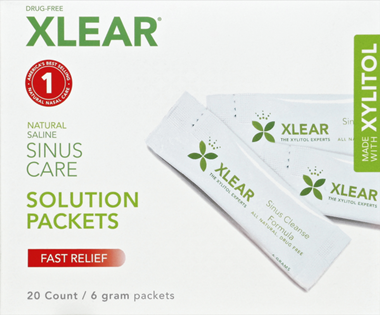 slide 1 of 1, Xlear Neti Saline Nasal Wash with Xylitol, 20 ct