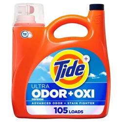 Tide Ultra Odor Oxi Liquid Laundry Detergent, 105 Loads