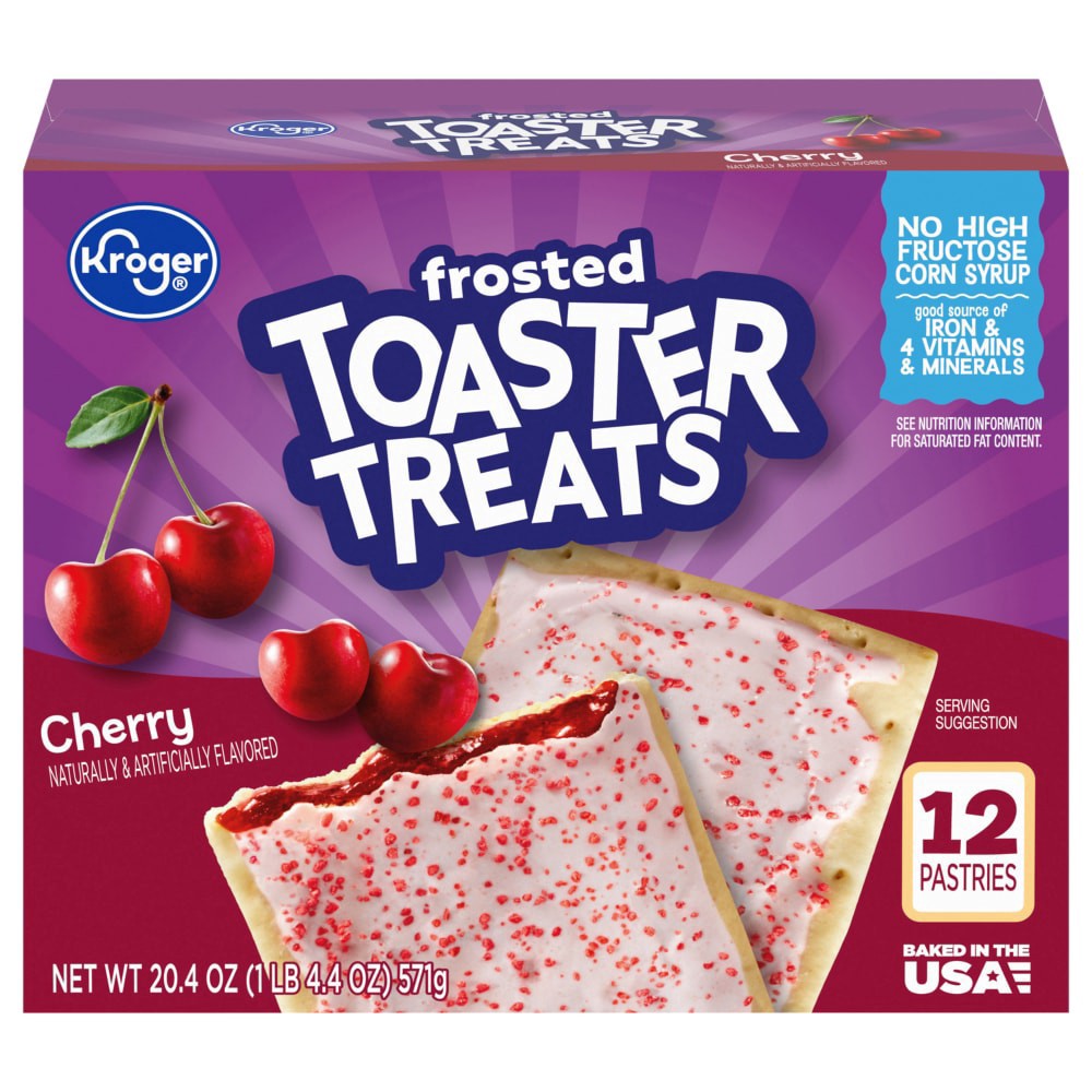 slide 1 of 1, Kroger® Frosted Toaster Treats - Cherry, 12 ct