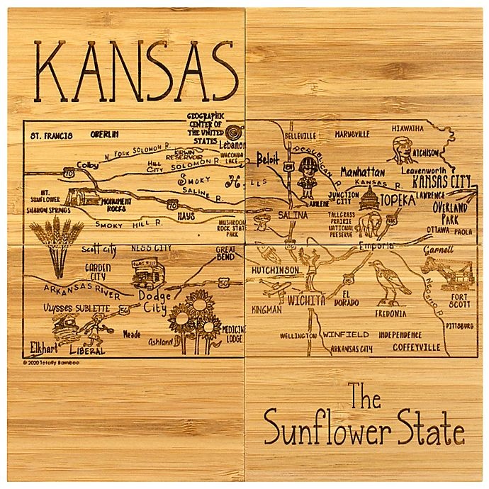 slide 2 of 2, Totally Bamboo Kansas Puzzle Coaster Set, 5 ct