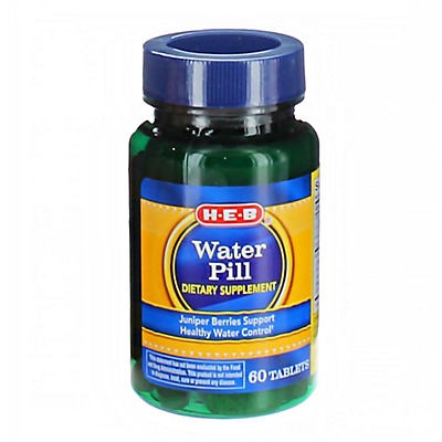 slide 1 of 1, H-E-B Water Pill, 60 ct