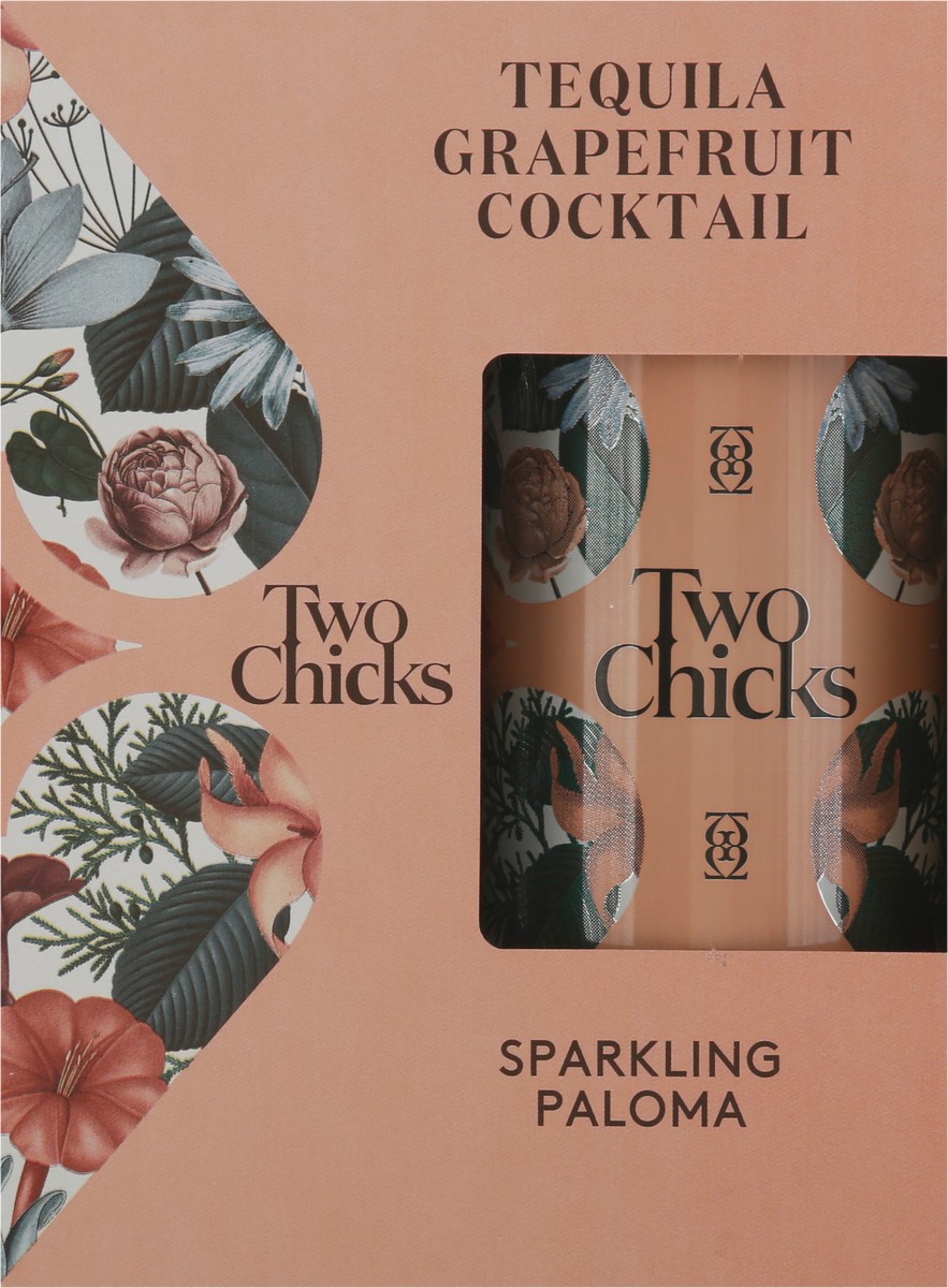 slide 6 of 9, Two Chicks Sparkling Paloma Tequila Grapefruit Cocktail 4 - 12 fl oz Cans, 1420 ml
