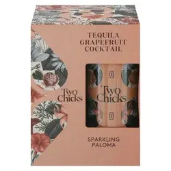 Two Chicks Sparkling Paloma Tequila Grapefruit Cocktail 4 - 12 fl oz Cans