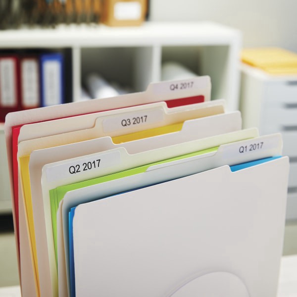slide 3 of 9, DYMO Labelwriter 30327 File Folder Labels, 3 7/16" X 9/16", Pack Of 2, 2 ct