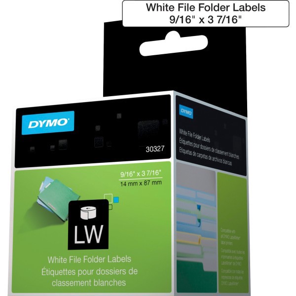 slide 7 of 9, DYMO Labelwriter 30327 File Folder Labels, 3 7/16" X 9/16", Pack Of 2, 2 ct