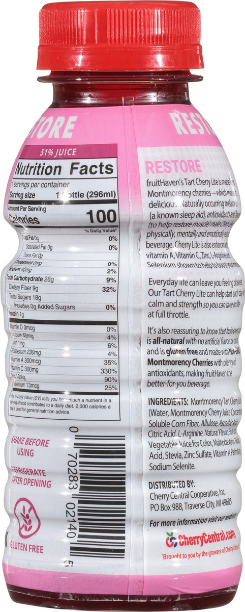 slide 5 of 13, FruitHaven Cherry Lite Juice 10 fl oz, 10 fl oz