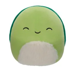 Squishmallows 8 Inch Green Turtle With Closed Eyes & Fuzzy Belly