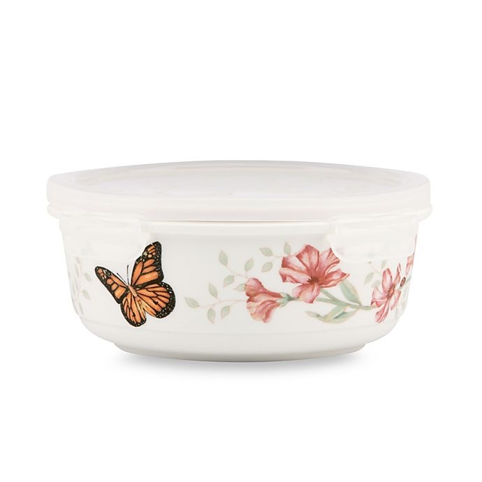 slide 1 of 1, Lenox Butterfly Meadow Serve and Store with Lid, 1 ct