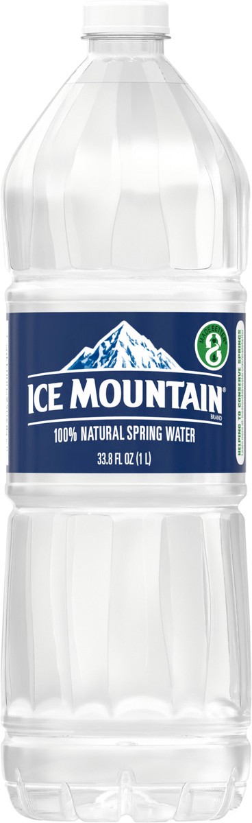 slide 4 of 7, ICE MOUNTAIN Brand 100% Natural Spring Water, 1-Liter plastic bottle, 33.8 oz
