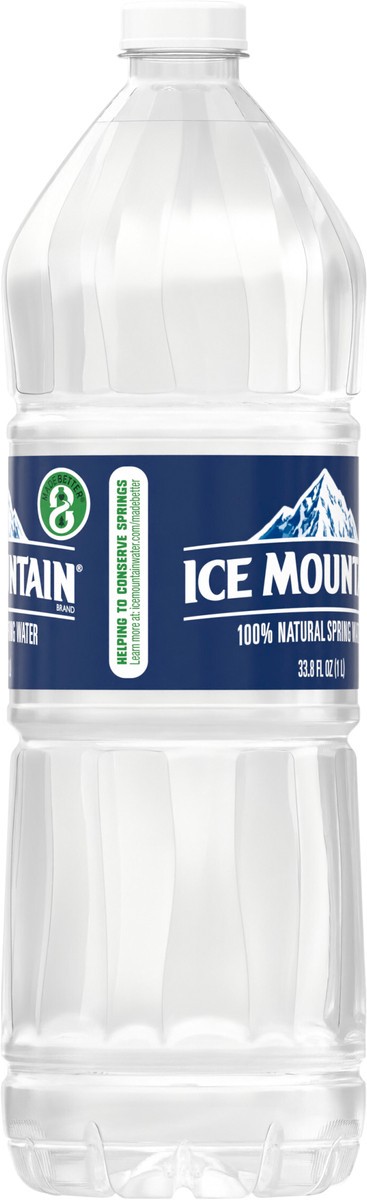 slide 6 of 7, ICE MOUNTAIN Brand 100% Natural Spring Water, 1-Liter plastic bottle, 33.8 oz