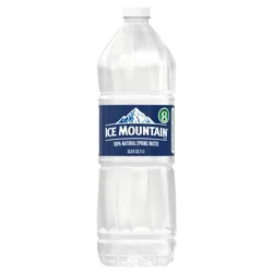 Ice Mountain Spring Water, 1-Liter plastic bottle (single)