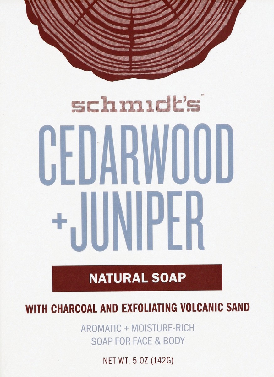 slide 2 of 5, Schmidt's Natural Bar Soap Cedarwood + Juniper,, 5 oz, 5 oz