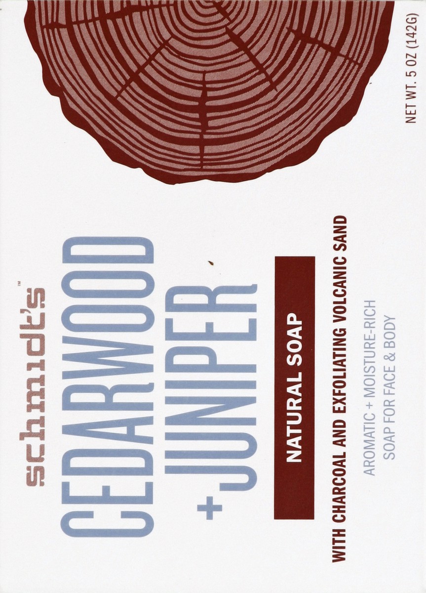 slide 4 of 5, Schmidt's Natural Bar Soap Cedarwood + Juniper,, 5 oz, 5 oz