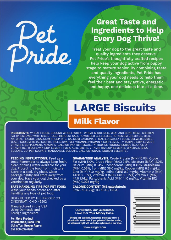 slide 2 of 2, Pet Pride® Large Milk Flavor Dog Biscuits, 24 oz