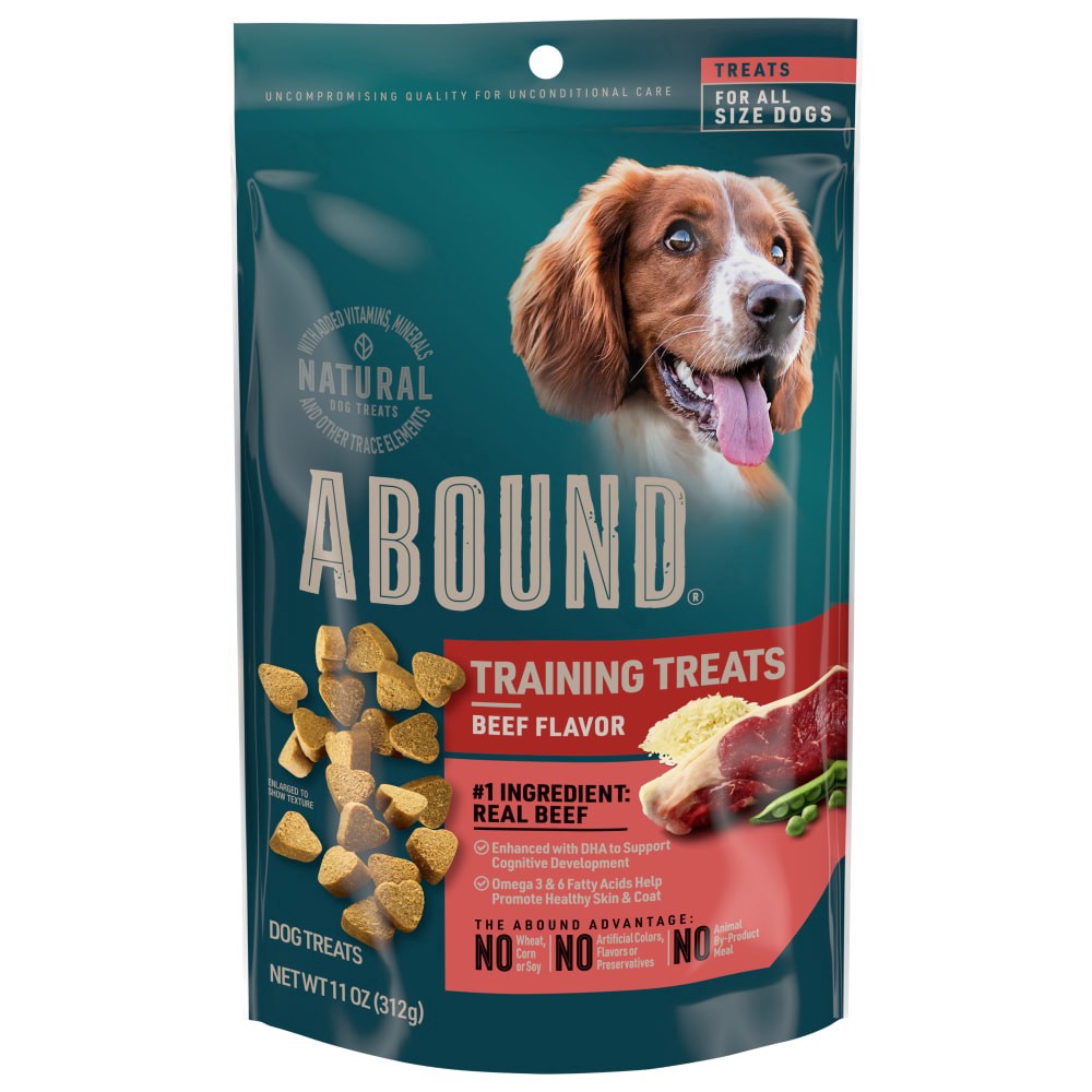 slide 4 of 4, Abound® Beef Training Treats, 11 oz
