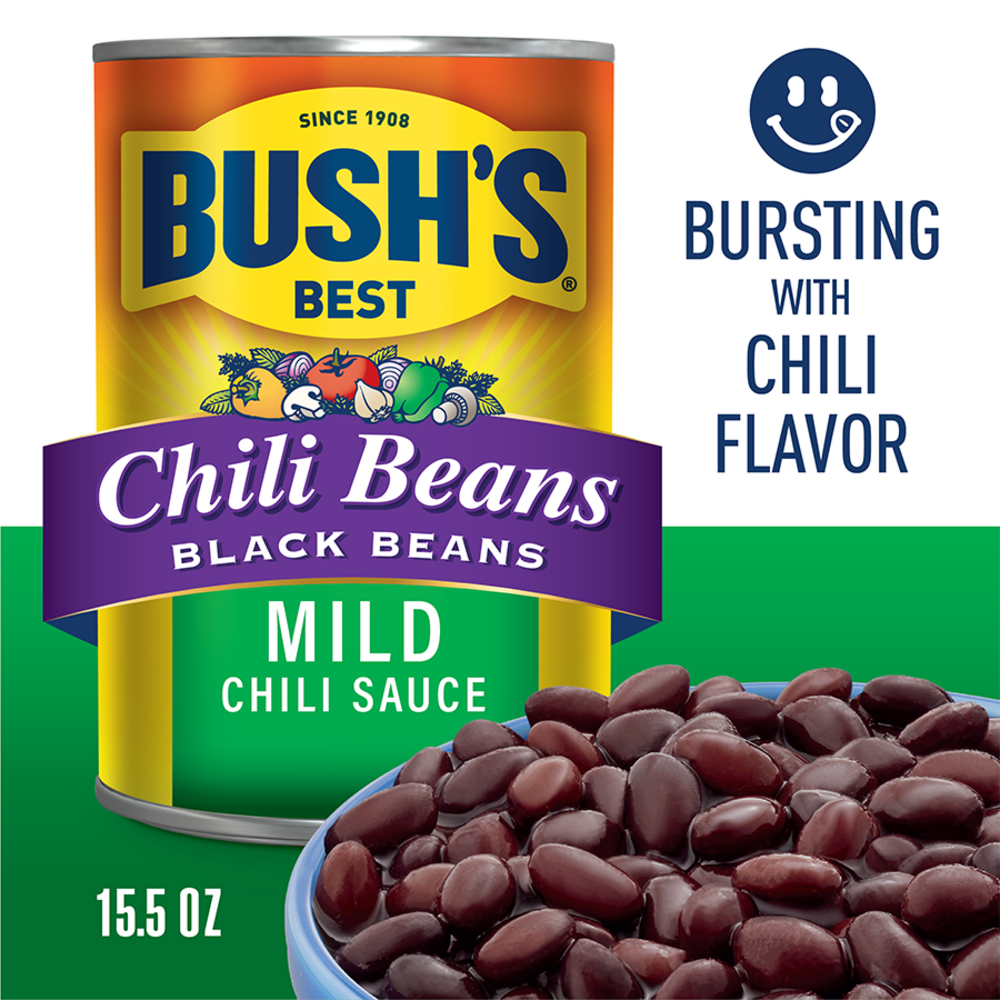 slide 3 of 5, Bush's Best Bush's Black Beans in a Mild Chili Sauce 15.5 oz, 15.5 oz