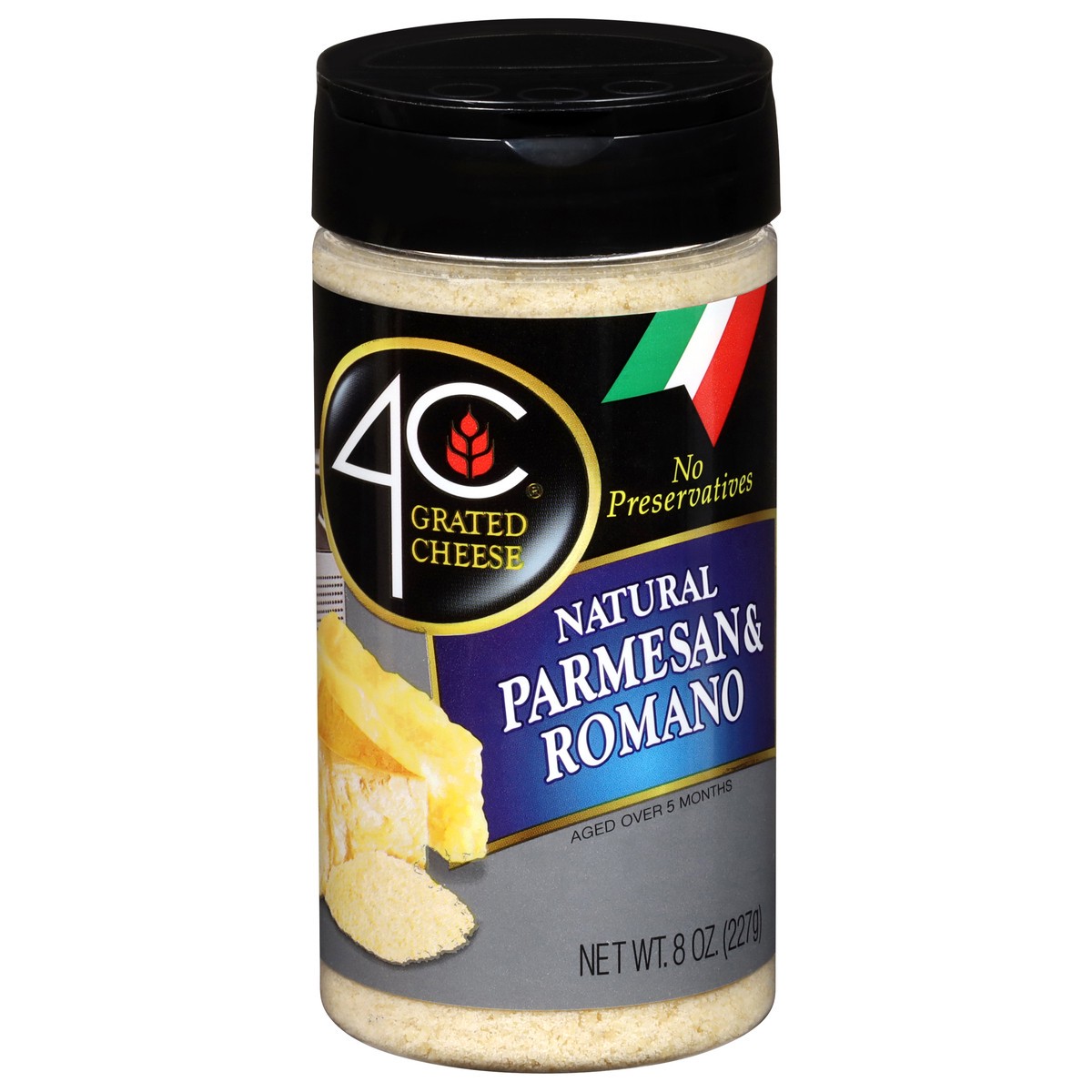 slide 1 of 15, 4C Natural Parmesan & Romano Grated Cheese 8 oz, 8 oz