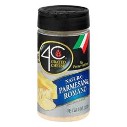 4C Natural Parmesan & Romano Grated Cheese 8 oz