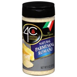 4C Natural Parmesan & Romano Grated Cheese 8 oz
