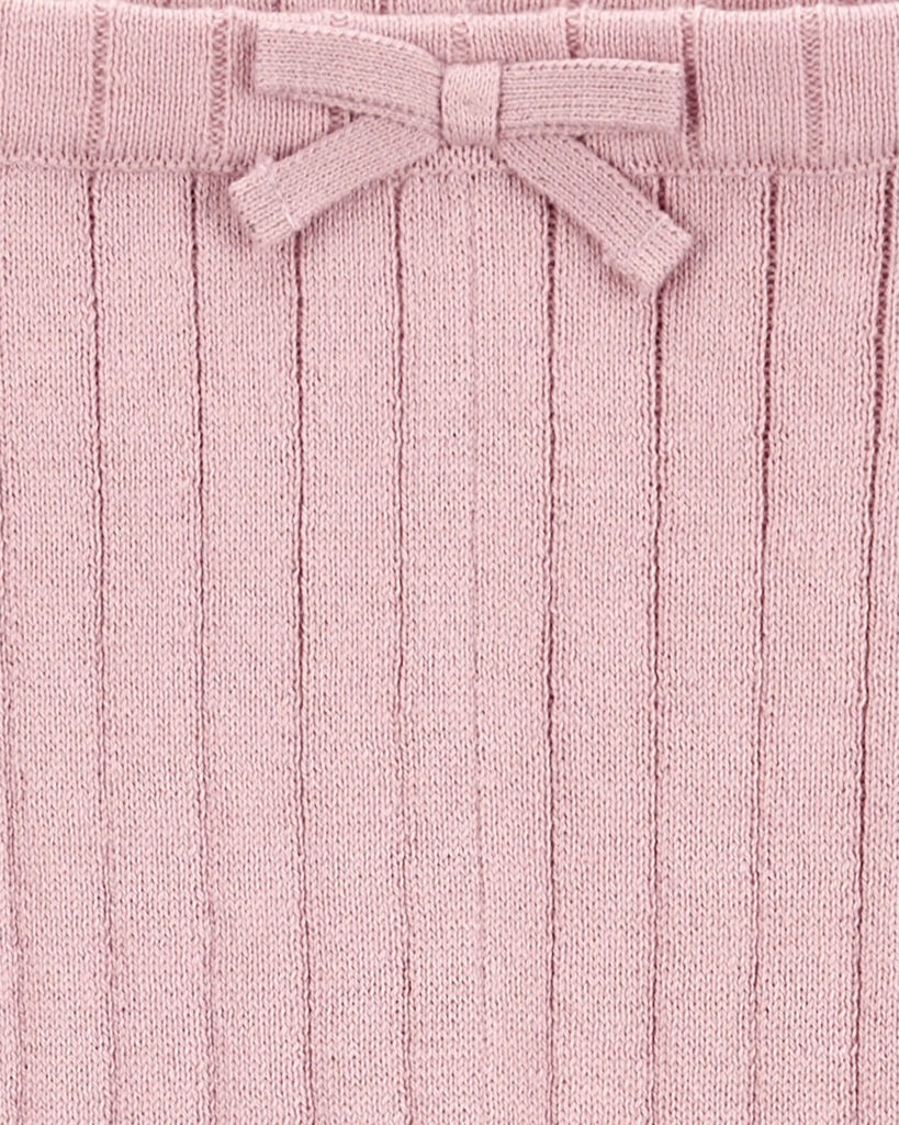 slide 3 of 3, Carter's Baby Ribbed Sweater Knit Flare Pants - Pink Pink 18M, 1 ct