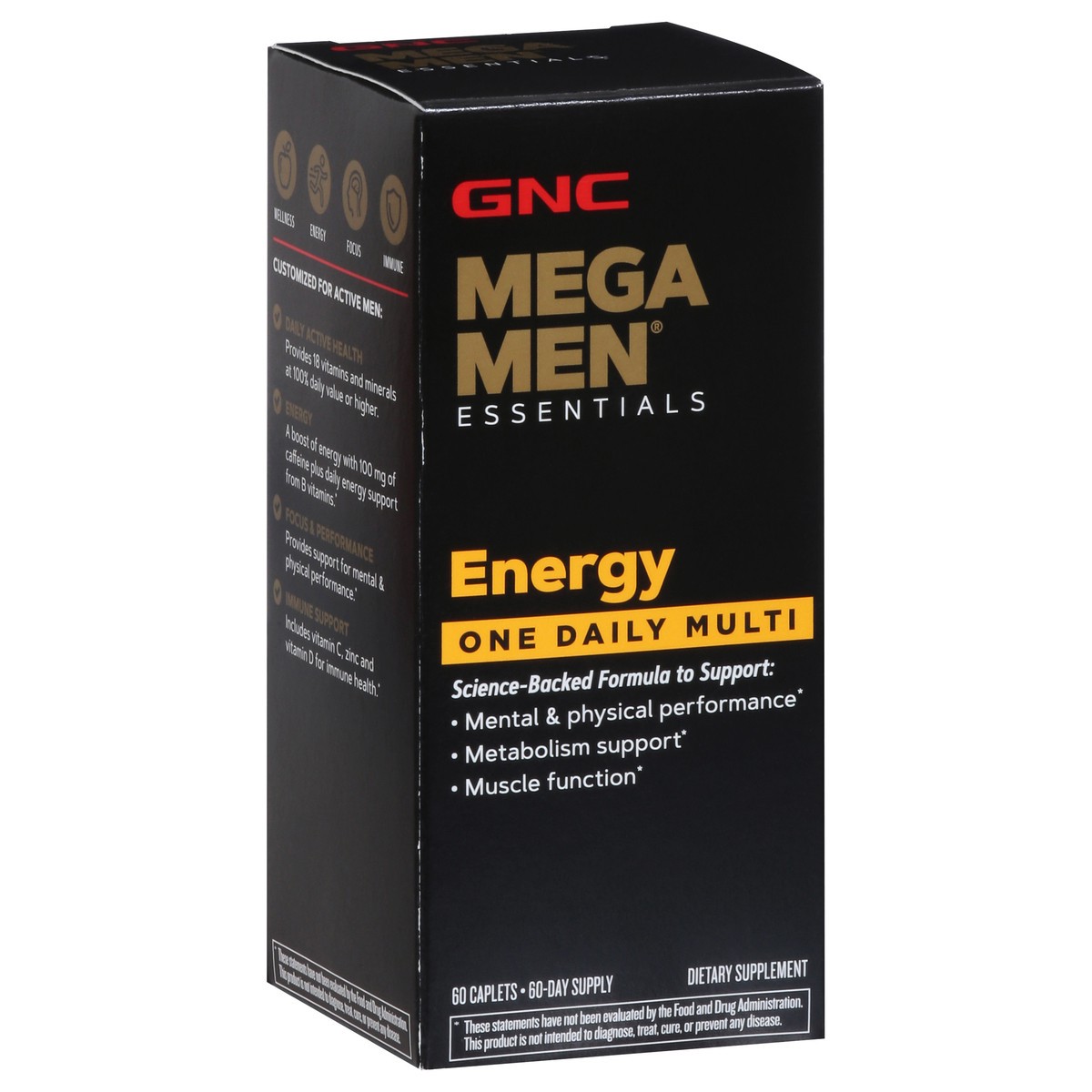 slide 9 of 10, GNC Men's Energy One Daily Vitamin, 60 ct