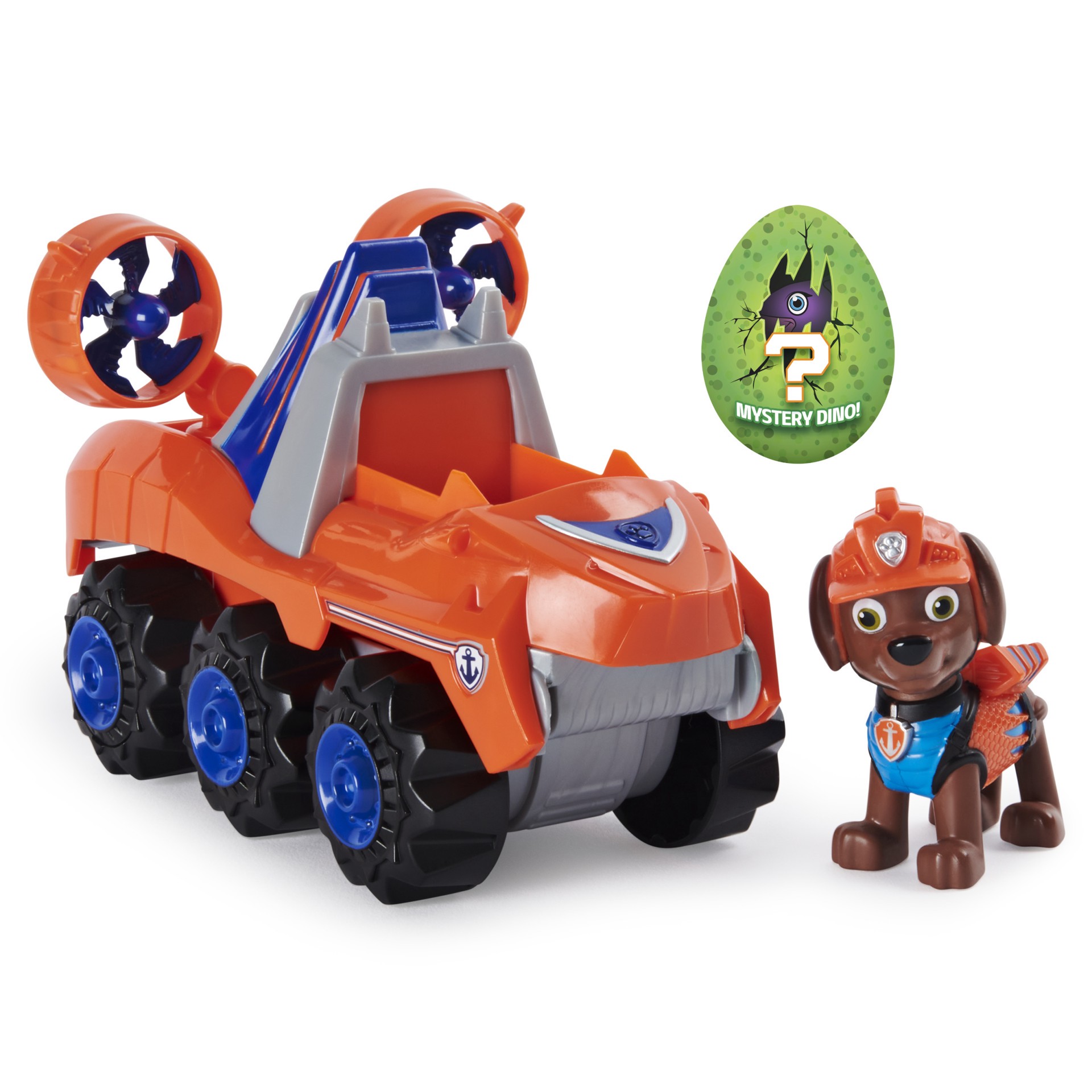 slide 1 of 5, PAW Patrol, Dino Rescue Zuma''s Deluxe Rev Up Vehicle with Mystery Dinosaur Figure, 1 ct