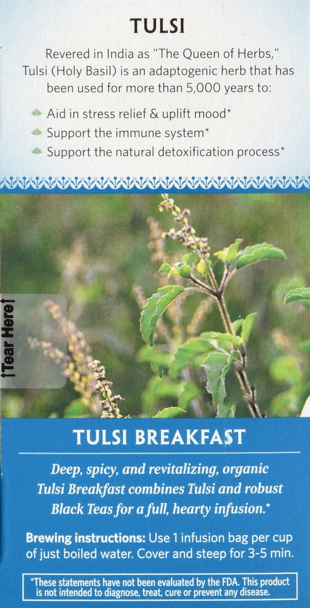 slide 10 of 13, Organic India India Breakfast Tulso Tea - 18 ct, 18 ct