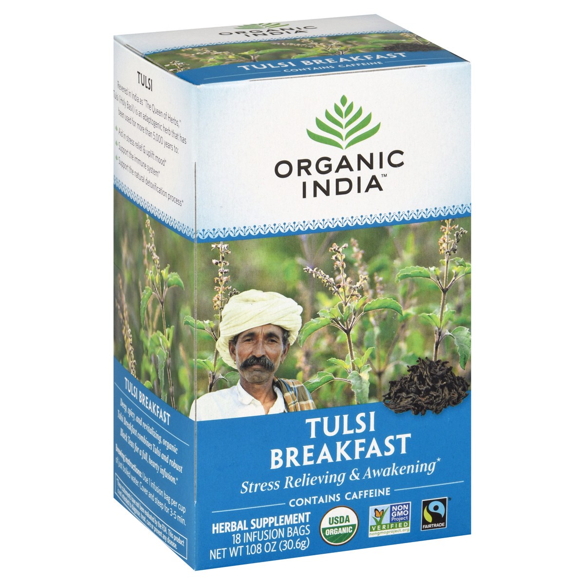 slide 3 of 13, Organic India India Breakfast Tulso Tea - 18 ct, 18 ct