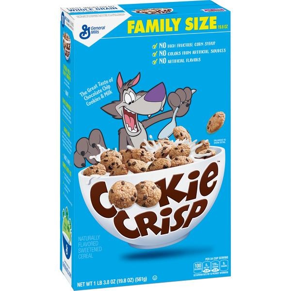 slide 1 of 1, General Mills Cookie Crisp Cereal, Chocolate Chip Cookie Flavored Cereal, 19.8 oz