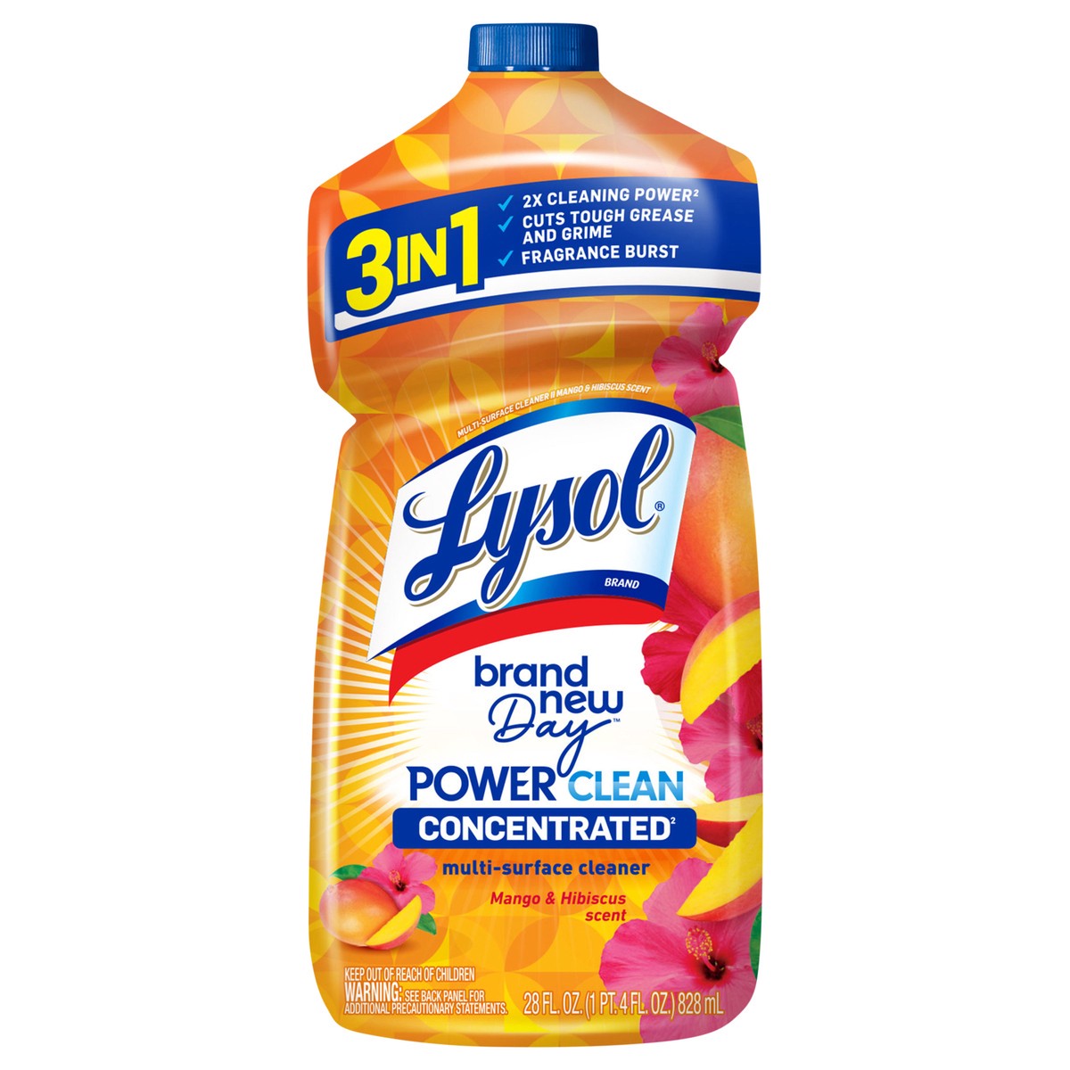 slide 1 of 12, Lysol Brand New Day Mango Hibiscus All Purpose Cleaner 28 Ounces, 28 oz