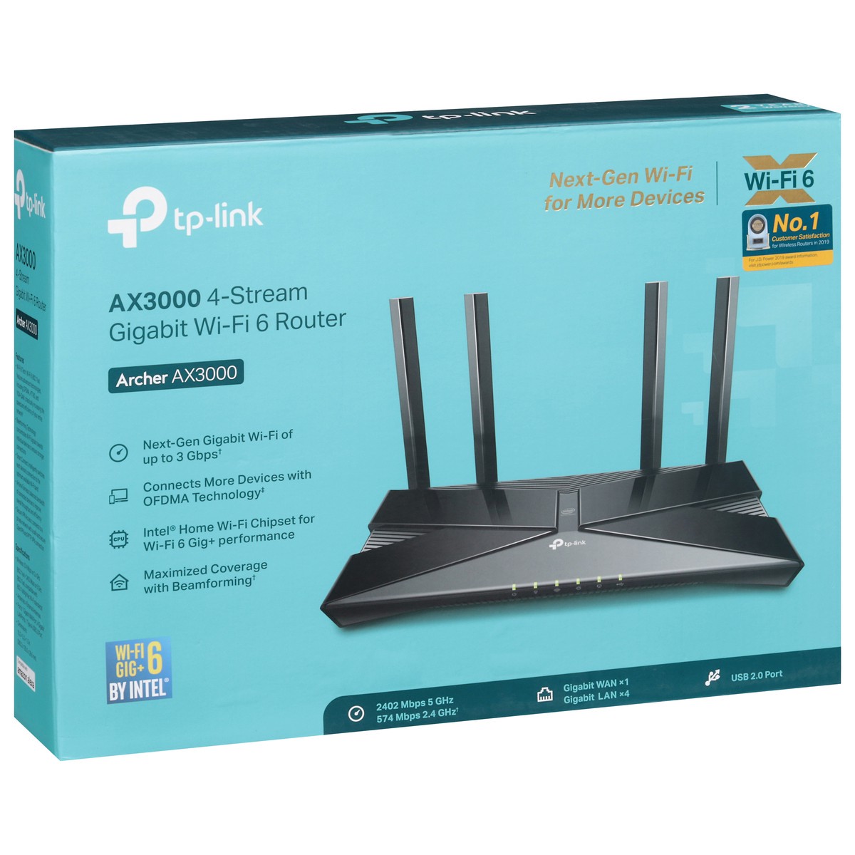slide 4 of 11, TP-Link 4-Stream Gigabit Archer AX3000 Wi-Fi 6 Router 1 ea, 1 ct
