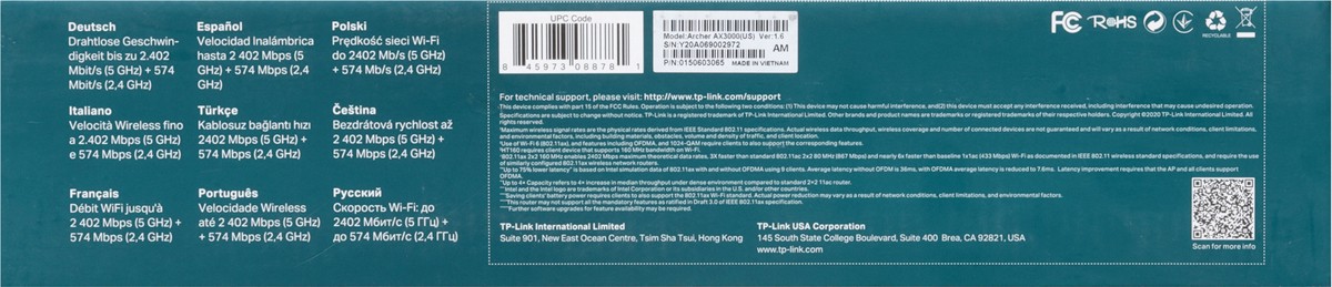 slide 8 of 11, TP-Link 4-Stream Gigabit Archer AX3000 Wi-Fi 6 Router 1 ea, 1 ct