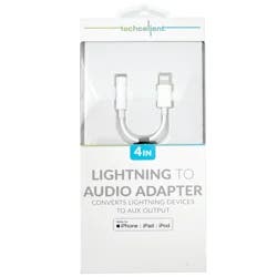 Techcellent Universal lightning to audio adapter, white
