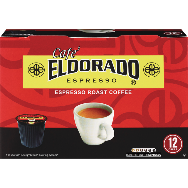 slide 1 of 1, El Dorado Cafe Eldorado Espresso K-Cups (Espresso Roast Coffee), 5.29 oz