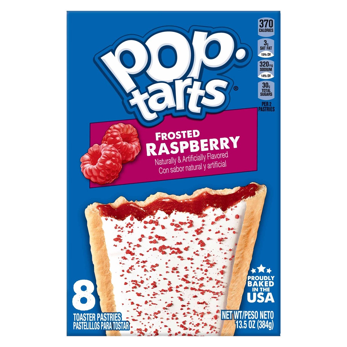 slide 3 of 12, Pop-Tarts Toaster Pastries, Breakfast Foods, Kids Snacks, Frosted Raspberry, 13.5oz Box, 8 Pop-Tarts, 13.5 oz