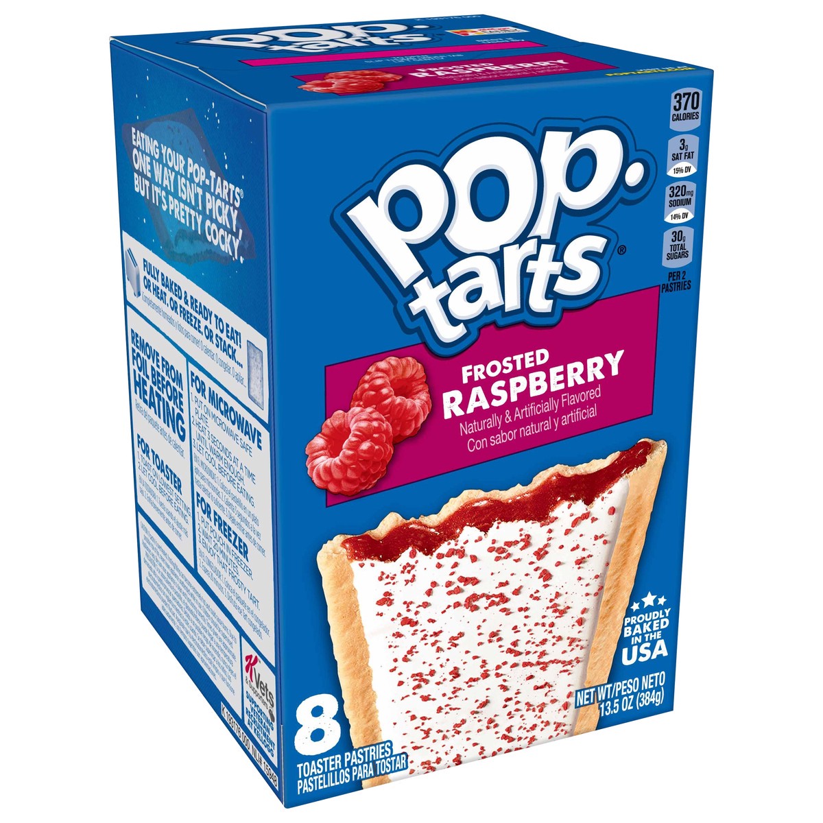 slide 11 of 12, Pop-Tarts Toaster Pastries, Breakfast Foods, Kids Snacks, Frosted Raspberry, 13.5oz Box, 8 Pop-Tarts, 13.5 oz