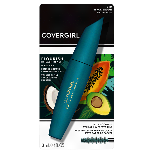 slide 1 of 1, Covergirl Flourish by Lash Blast Mascara, Black Brown, 0.406 oz