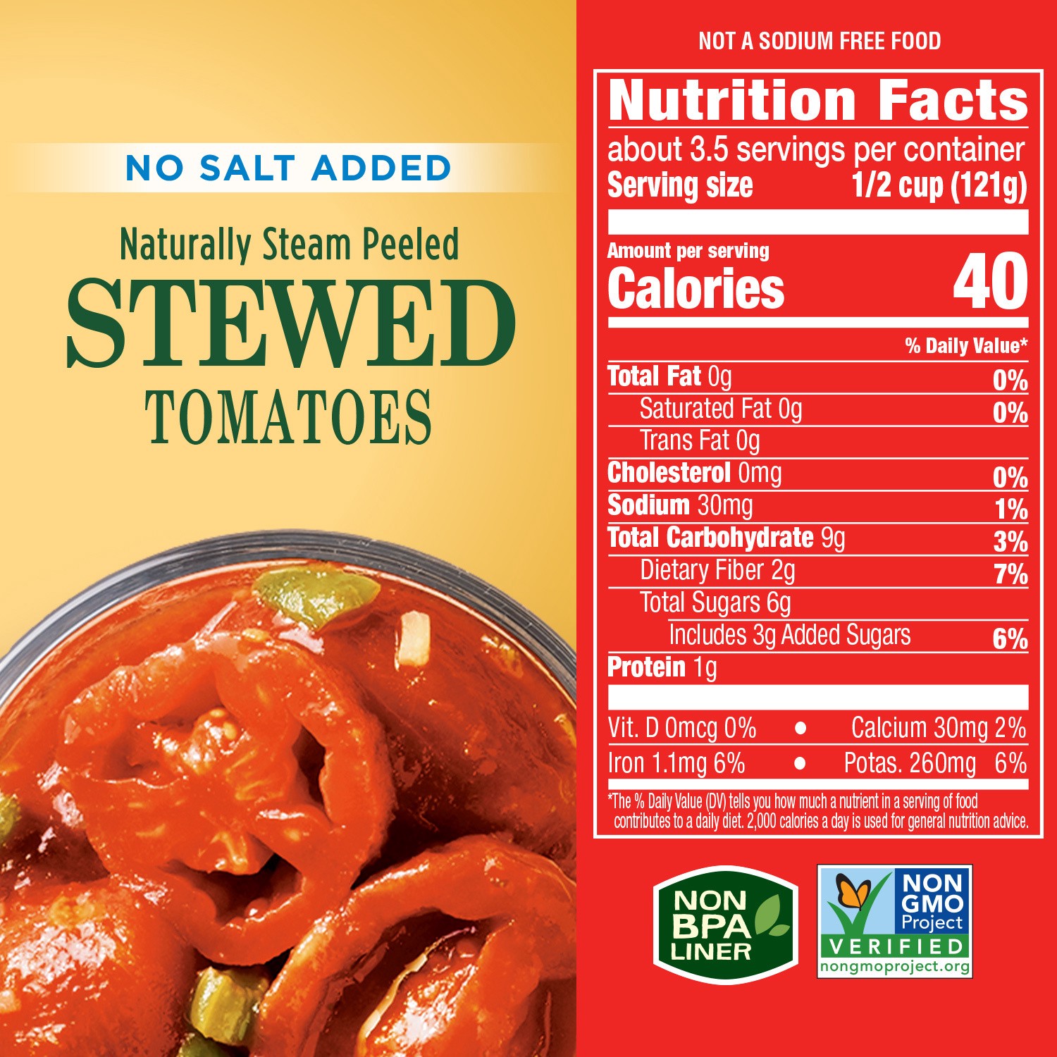 slide 3 of 5, Hunt's Stewed, No Salt Added Tomatoes 14.5 oz, 14.5 oz