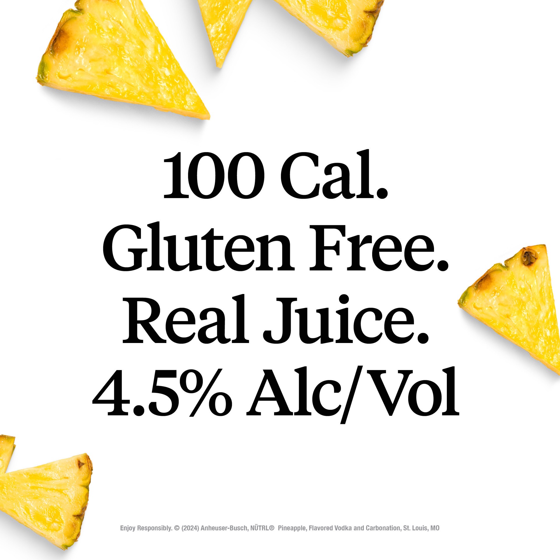 slide 2 of 6, Nutrl Pineapple Vodka Hard Seltzer 4 Pack, 16 fl oz Cans, 64 fl oz