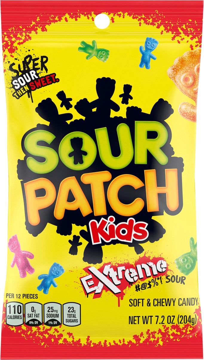 slide 6 of 9, SOUR PATCH KIDS Extreme Sour Soft & Chewy Candy, 7.2 oz, 7.2 oz